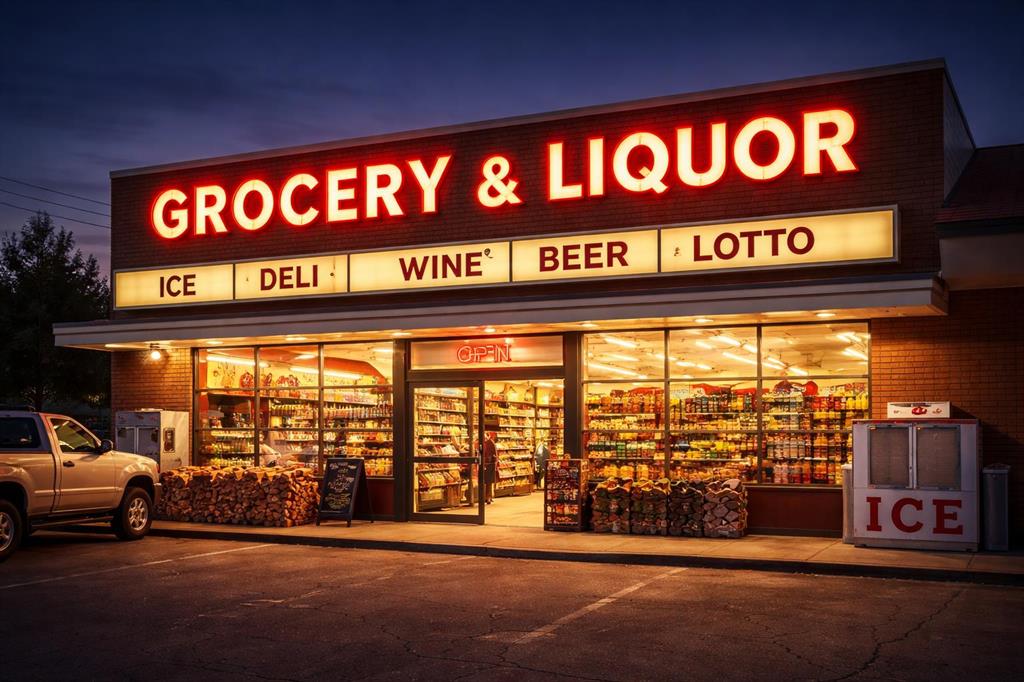 Grocery & Liquor Street, Calgary, Alberta, T3B 5G6